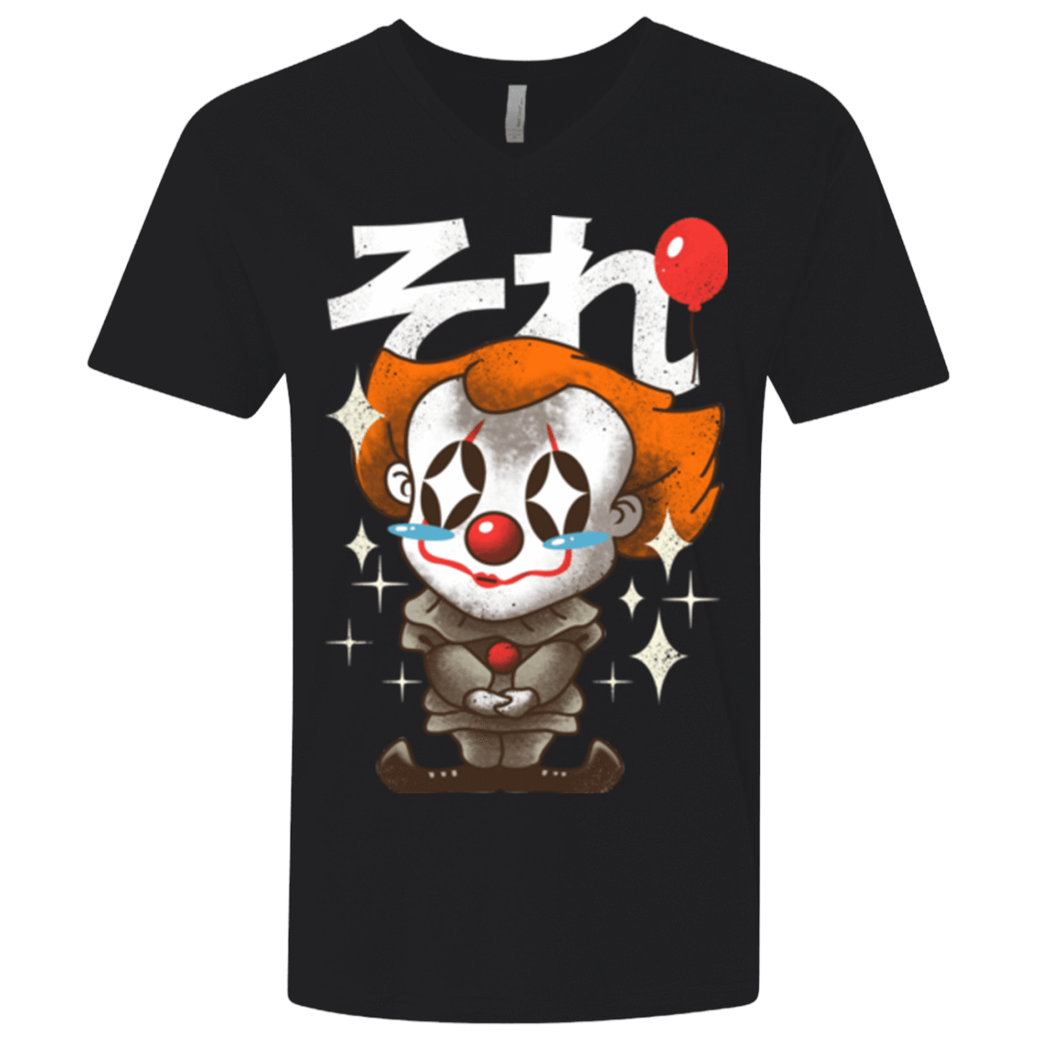 T-Shirts Black / X-Small Kawaii Clown Men's Premium V-Neck