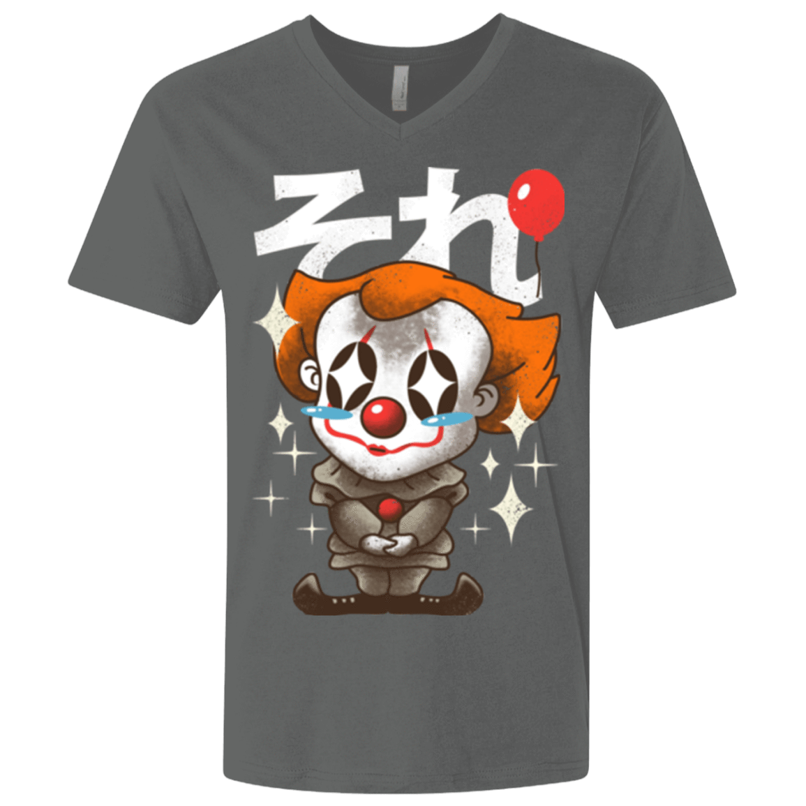 T-Shirts Heavy Metal / X-Small Kawaii Clown Men's Premium V-Neck