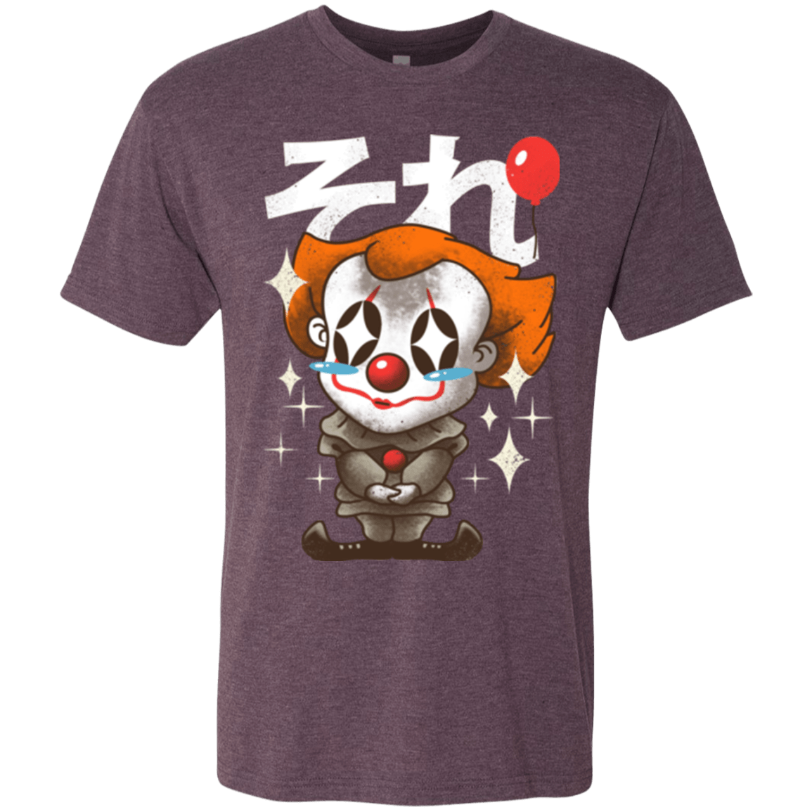 T-Shirts Vintage Purple / Small Kawaii Clown Men's Triblend T-Shirt