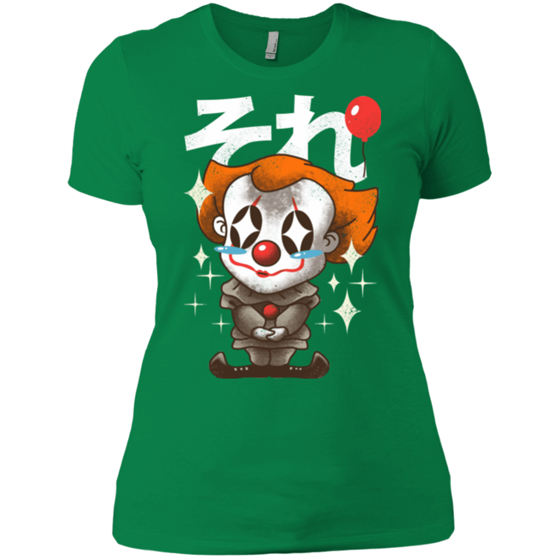 T-Shirts Kelly Green / X-Small Kawaii Clown Women's Premium T-Shirt