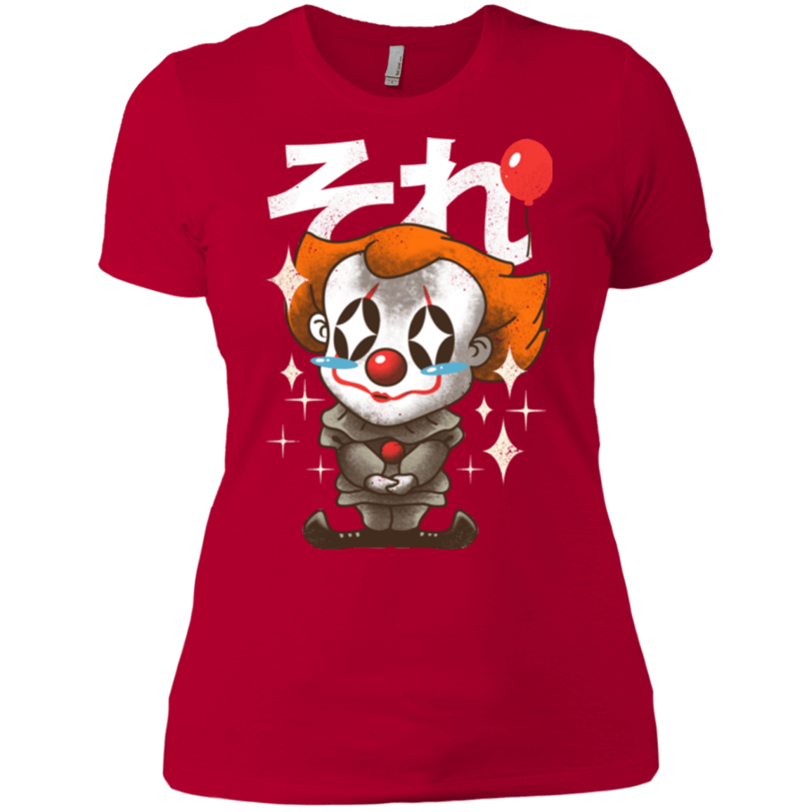 T-Shirts Red / X-Small Kawaii Clown Women's Premium T-Shirt