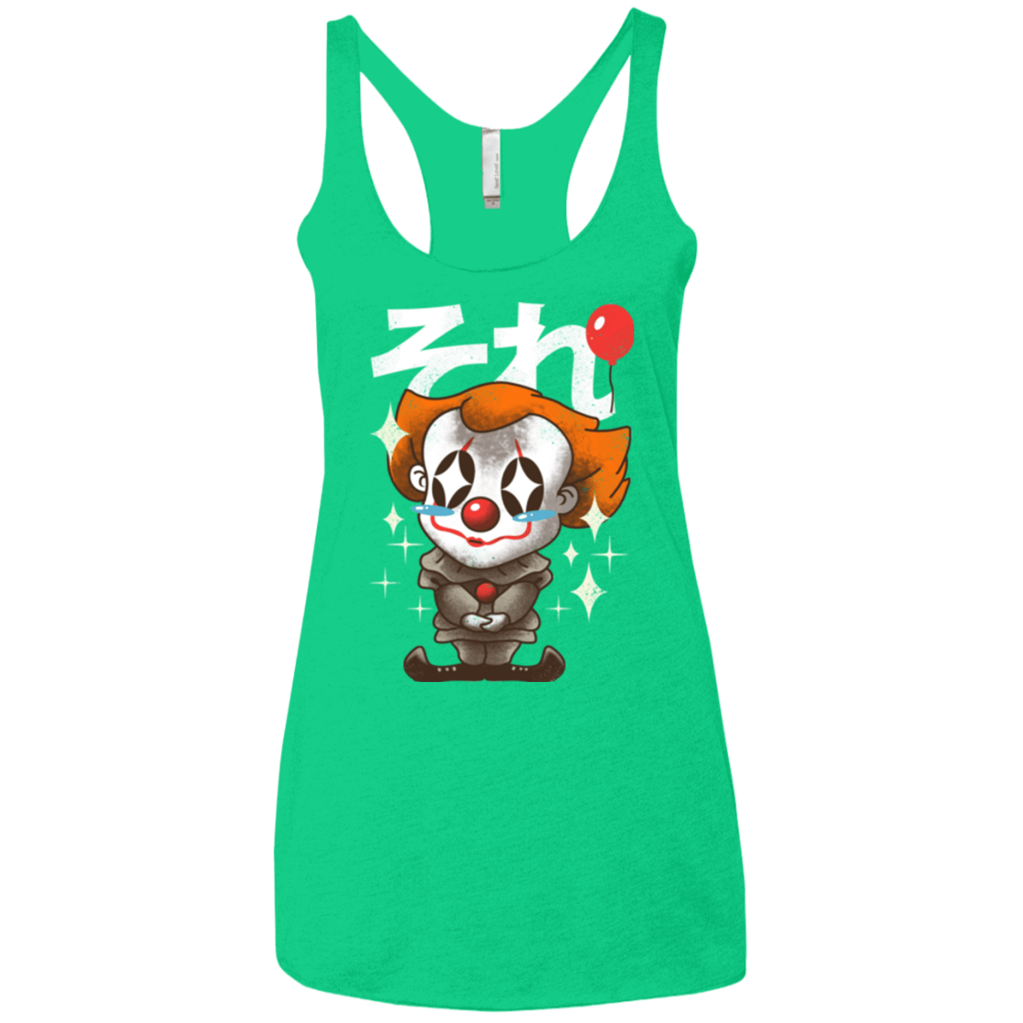 T-Shirts Envy / X-Small Kawaii Clown Women's Triblend Racerback Tank