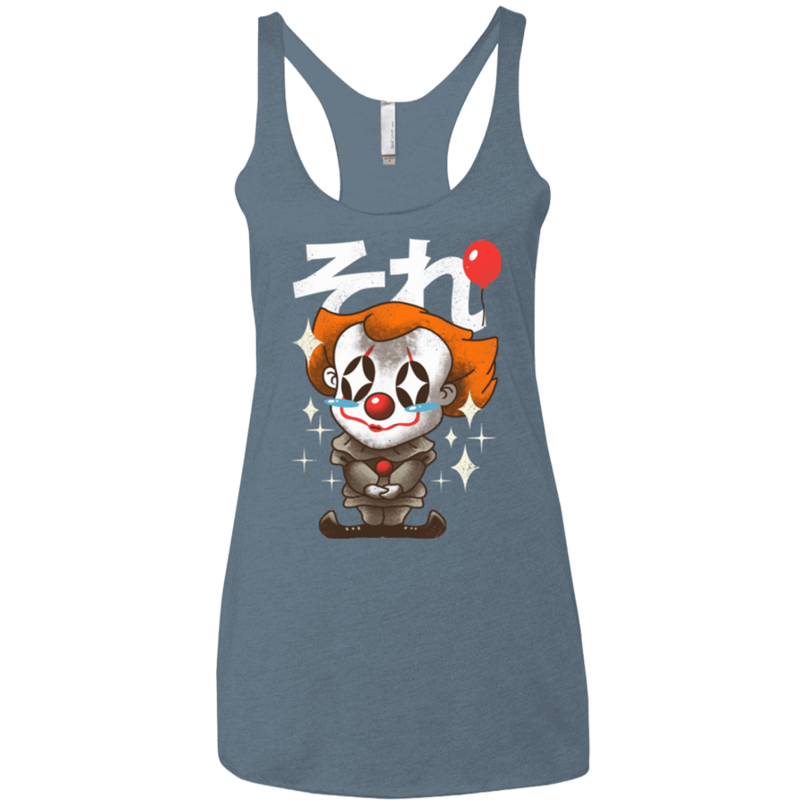 T-Shirts Indigo / X-Small Kawaii Clown Women's Triblend Racerback Tank