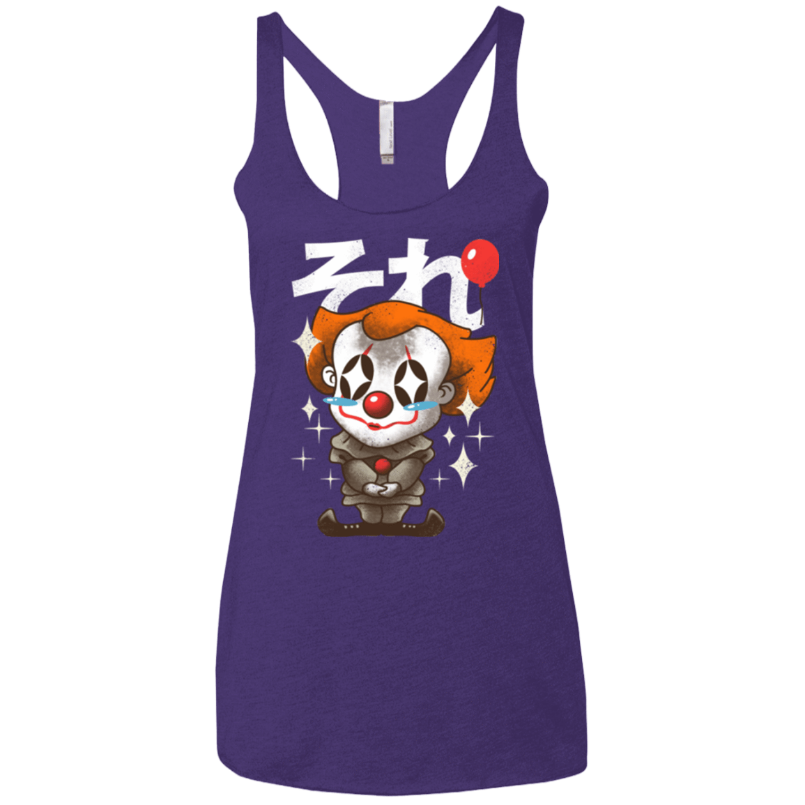 T-Shirts Purple / X-Small Kawaii Clown Women's Triblend Racerback Tank