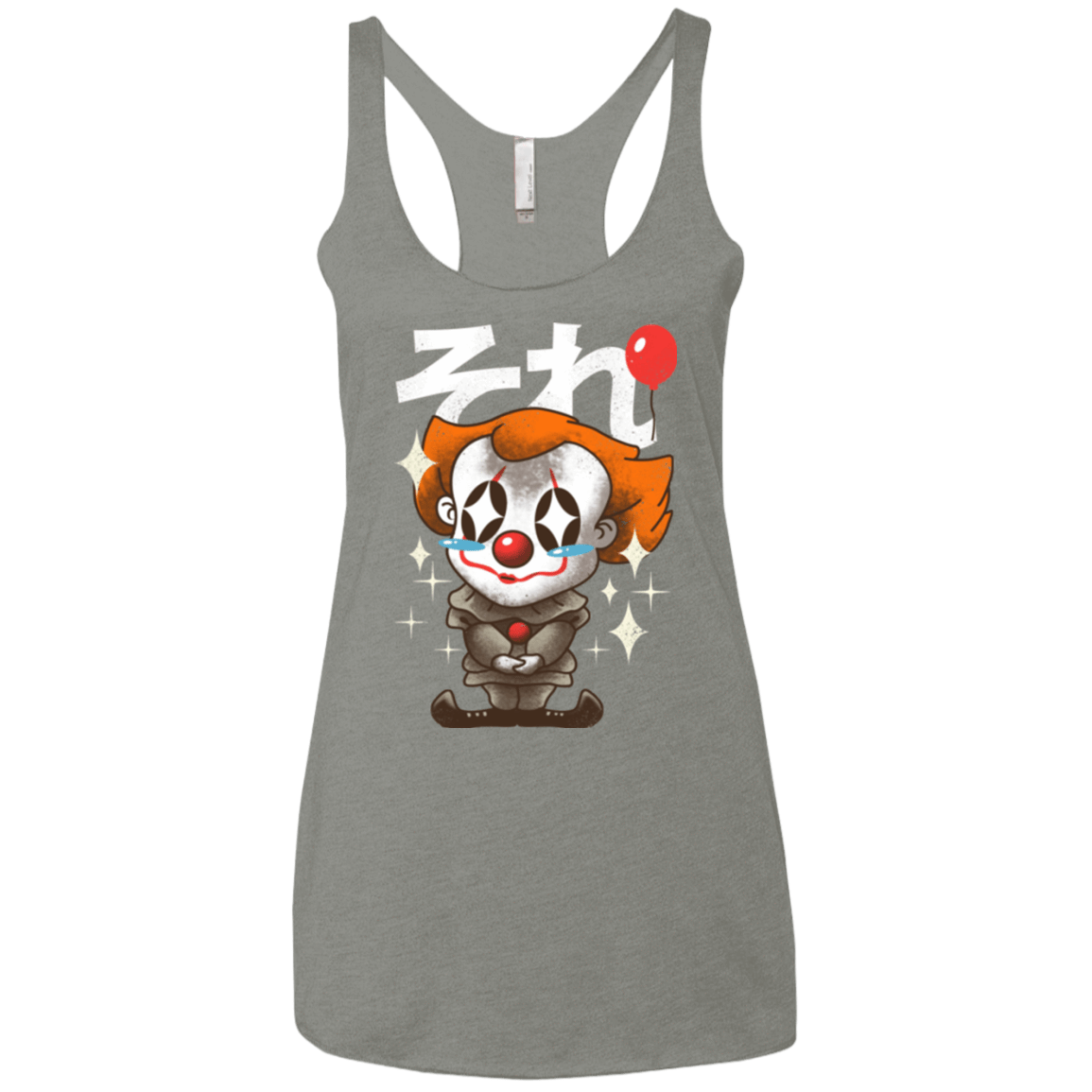 T-Shirts Venetian Grey / X-Small Kawaii Clown Women's Triblend Racerback Tank