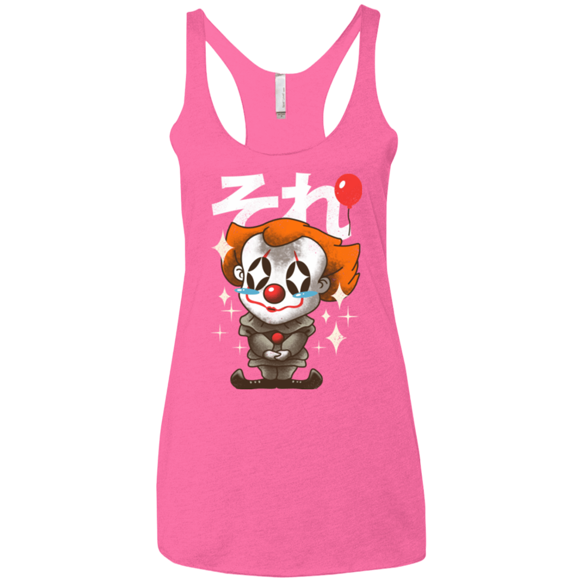 T-Shirts Vintage Pink / X-Small Kawaii Clown Women's Triblend Racerback Tank