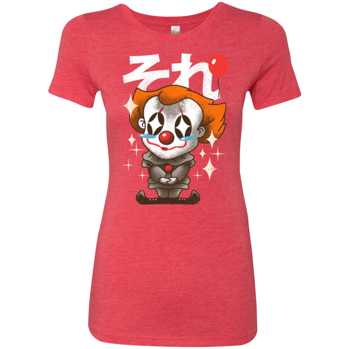 T-Shirts Vintage Red / Small Kawaii Clown Women's Triblend T-Shirt