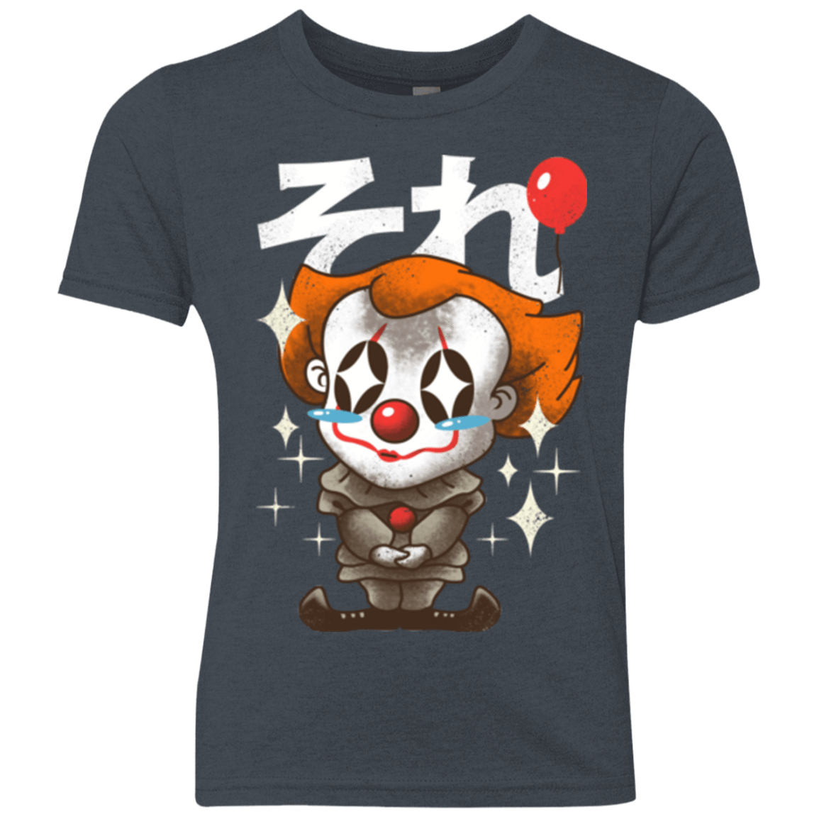 T-Shirts Vintage Navy / YXS Kawaii Clown Youth Triblend T-Shirt