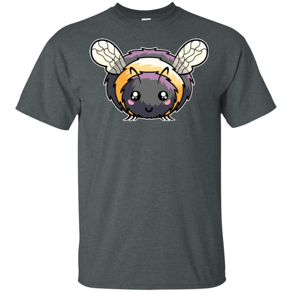 T-Shirts Dark Heather / S Kawaii Cute Bee T-Shirt