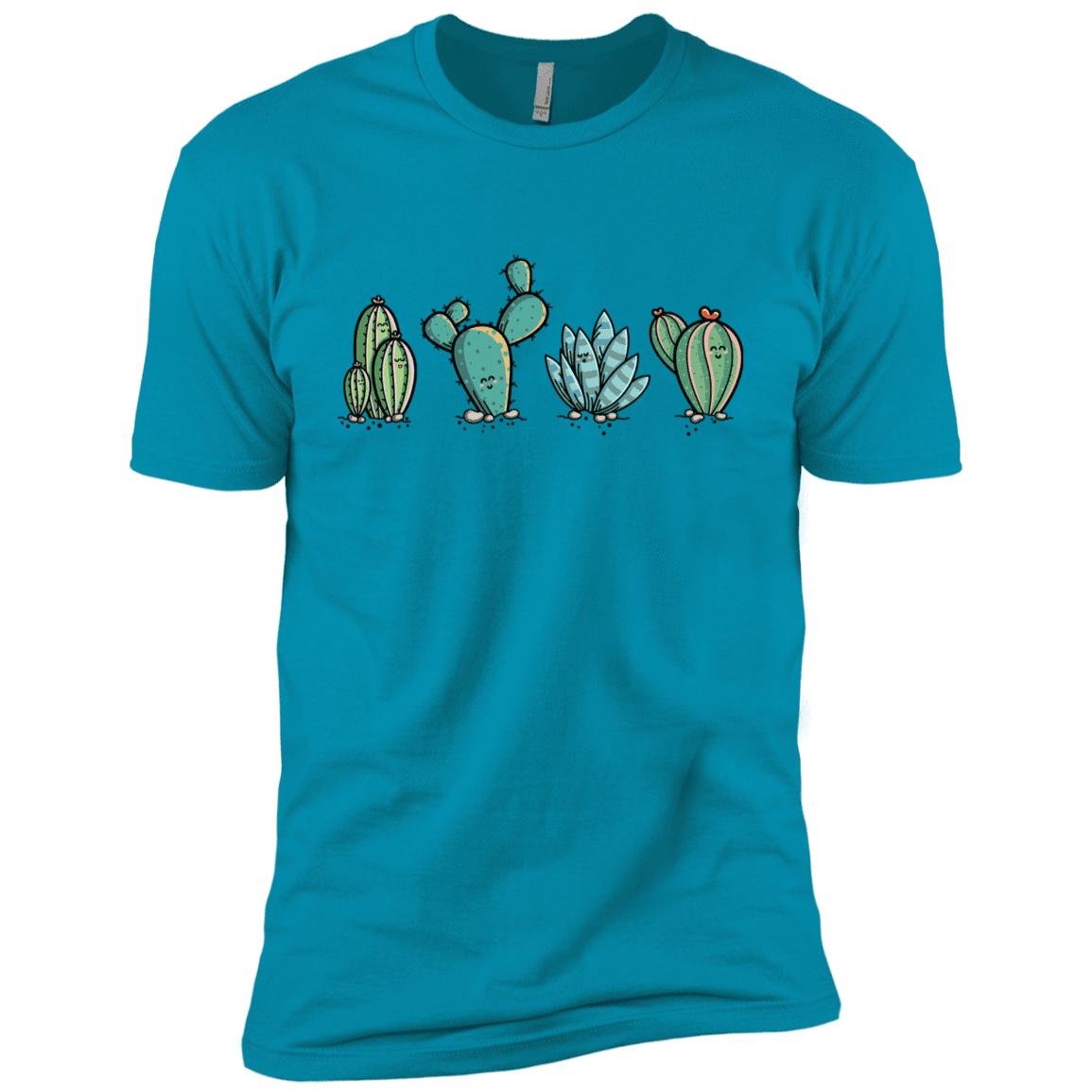 T-Shirts Turquoise / YXS Kawaii Cute Cactus Plants Boys Premium T-Shirt