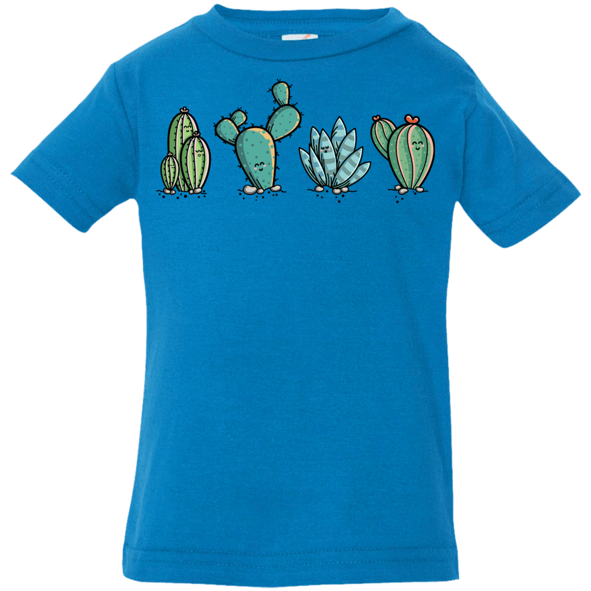 T-Shirts Cobalt / 6 Months Kawaii Cute Cactus Plants Infant Premium T-Shirt