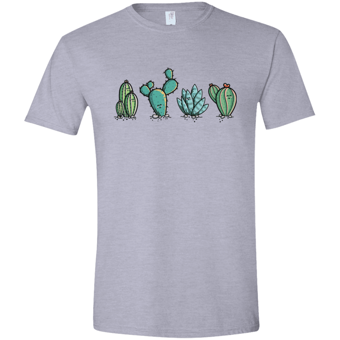 T-Shirts Sport Grey / X-Small Kawaii Cute Cactus Plants Men's Semi-Fitted Softstyle