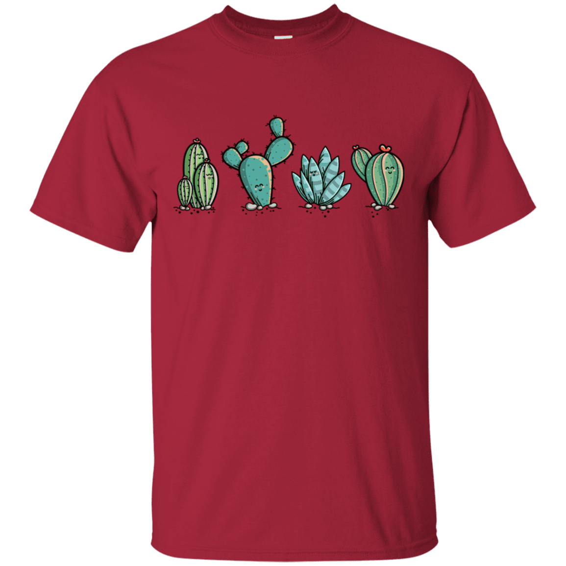 T-Shirts Cardinal / S Kawaii Cute Cactus Plants T-Shirt