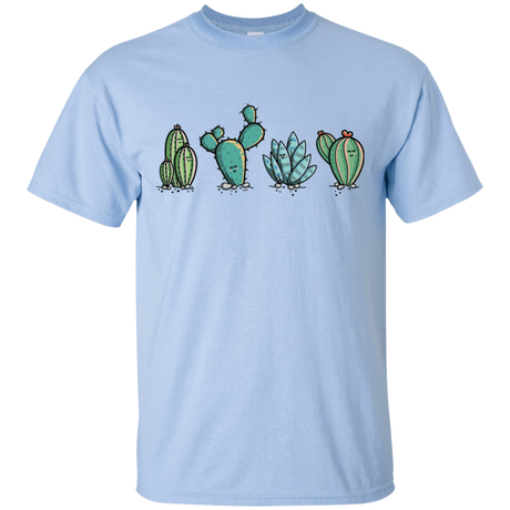 T-Shirts Light Blue / S Kawaii Cute Cactus Plants T-Shirt