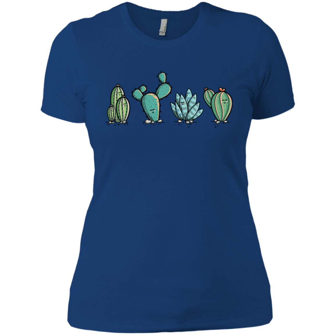T-Shirts Royal / X-Small Kawaii Cute Cactus Plants Women's Premium T-Shirt