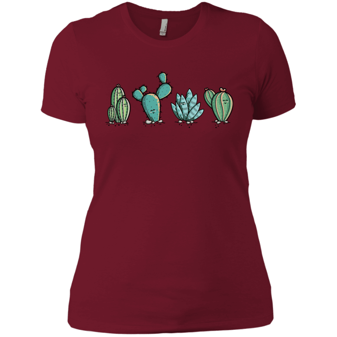 T-Shirts Scarlet / S Kawaii Cute Cactus Plants Women's Premium T-Shirt