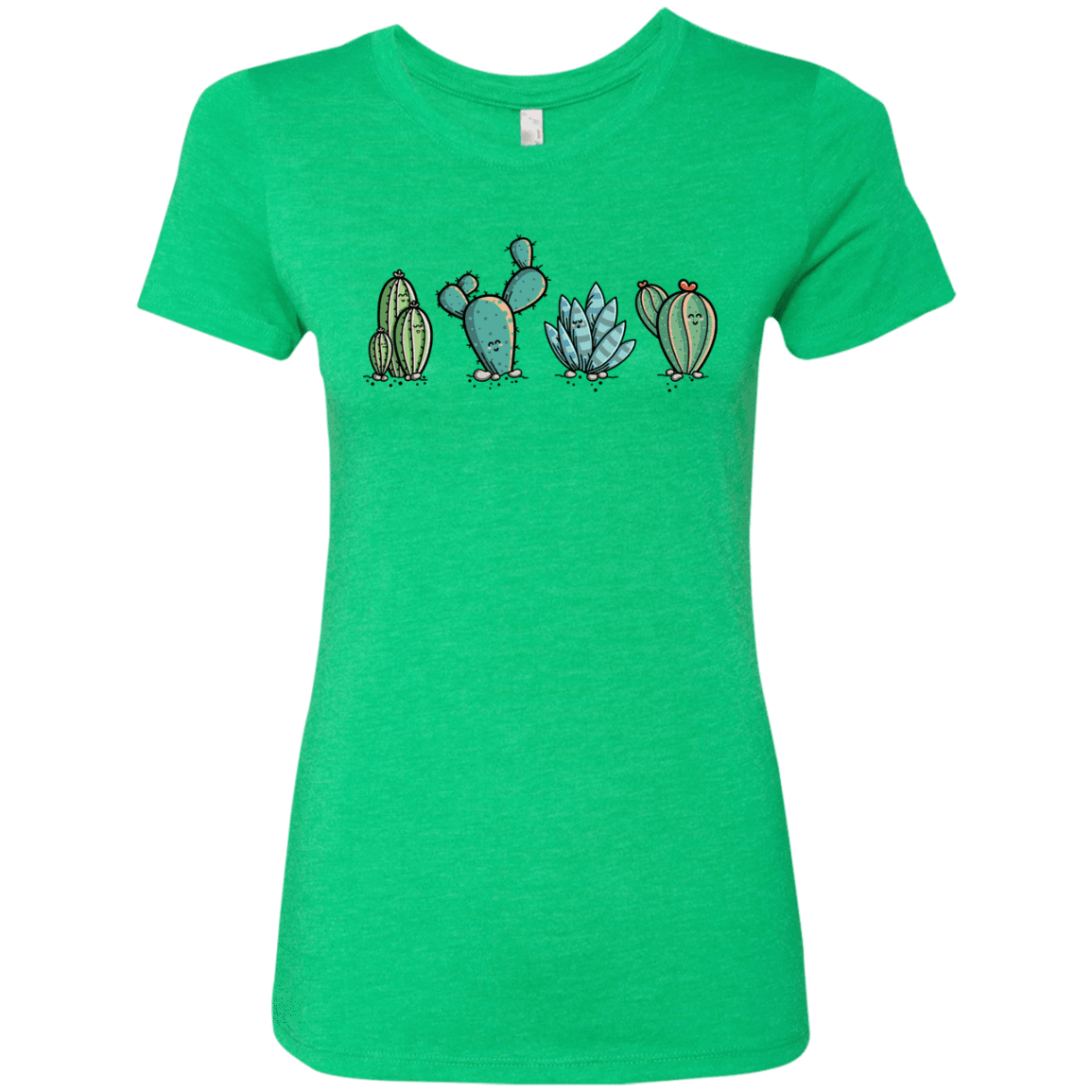 T-Shirts Envy / S Kawaii Cute Cactus Plants Women's Triblend T-Shirt