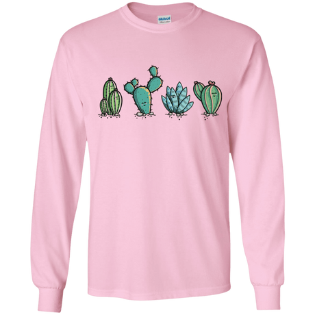 T-Shirts Light Pink / YS Kawaii Cute Cactus Plants Youth Long Sleeve T-Shirt