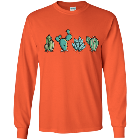 T-Shirts Orange / YS Kawaii Cute Cactus Plants Youth Long Sleeve T-Shirt