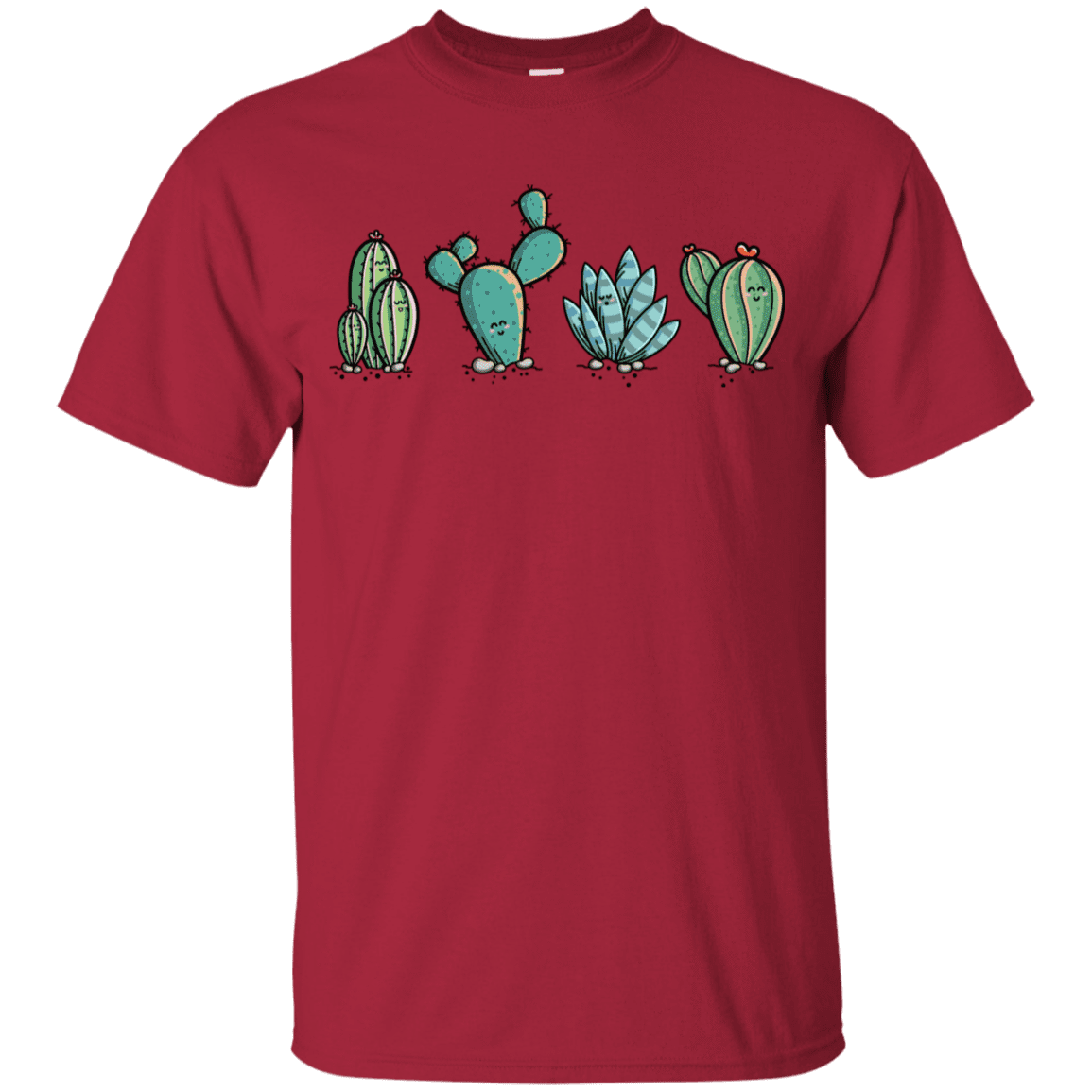 T-Shirts Cardinal / YXS Kawaii Cute Cactus Plants Youth T-Shirt