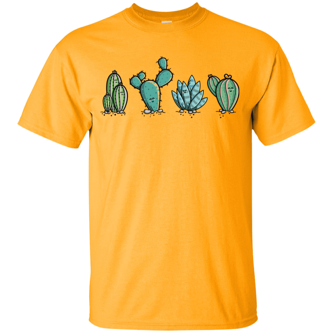 T-Shirts Gold / YXS Kawaii Cute Cactus Plants Youth T-Shirt