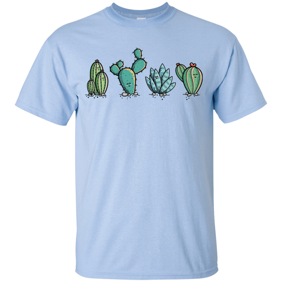 T-Shirts Light Blue / YXS Kawaii Cute Cactus Plants Youth T-Shirt