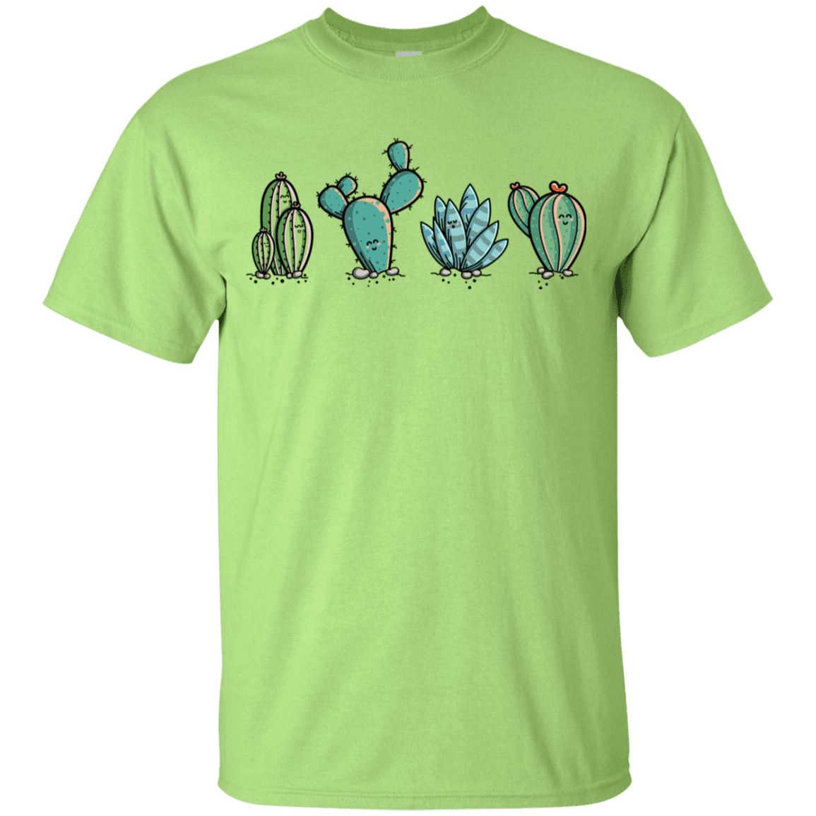 T-Shirts Mint Green / YXS Kawaii Cute Cactus Plants Youth T-Shirt