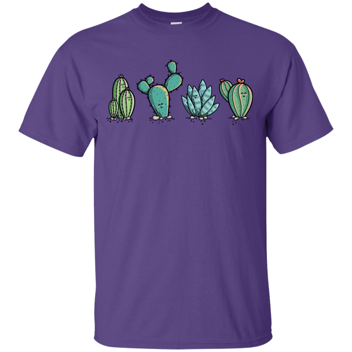 T-Shirts Purple / YXS Kawaii Cute Cactus Plants Youth T-Shirt
