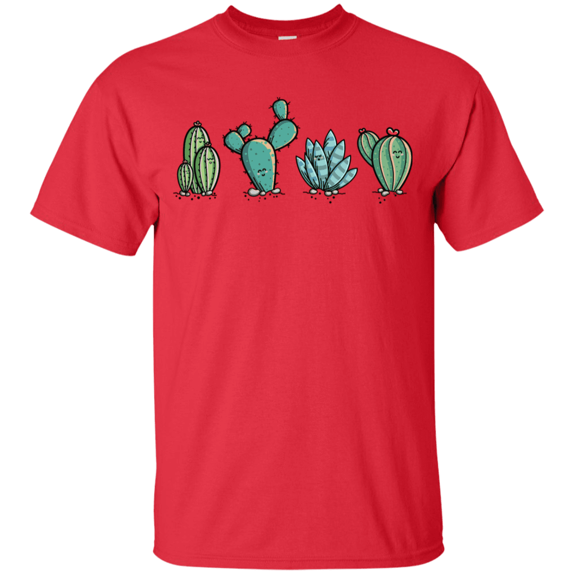 T-Shirts Red / YXS Kawaii Cute Cactus Plants Youth T-Shirt