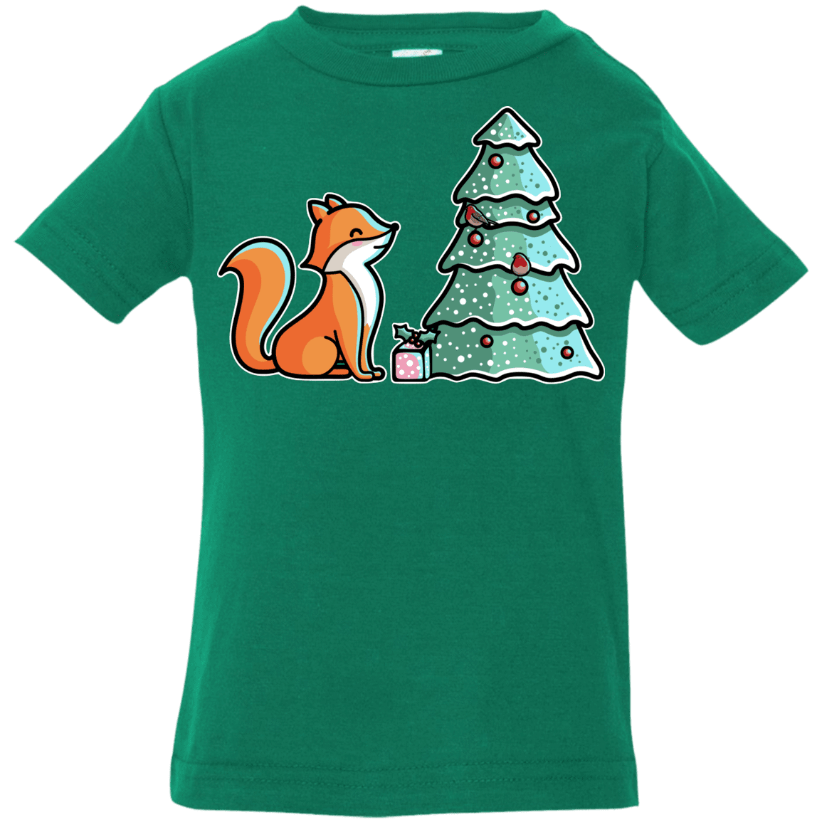 T-Shirts Kelly / 6 Months Kawaii Cute Christmas Fox Infant Premium T-Shirt