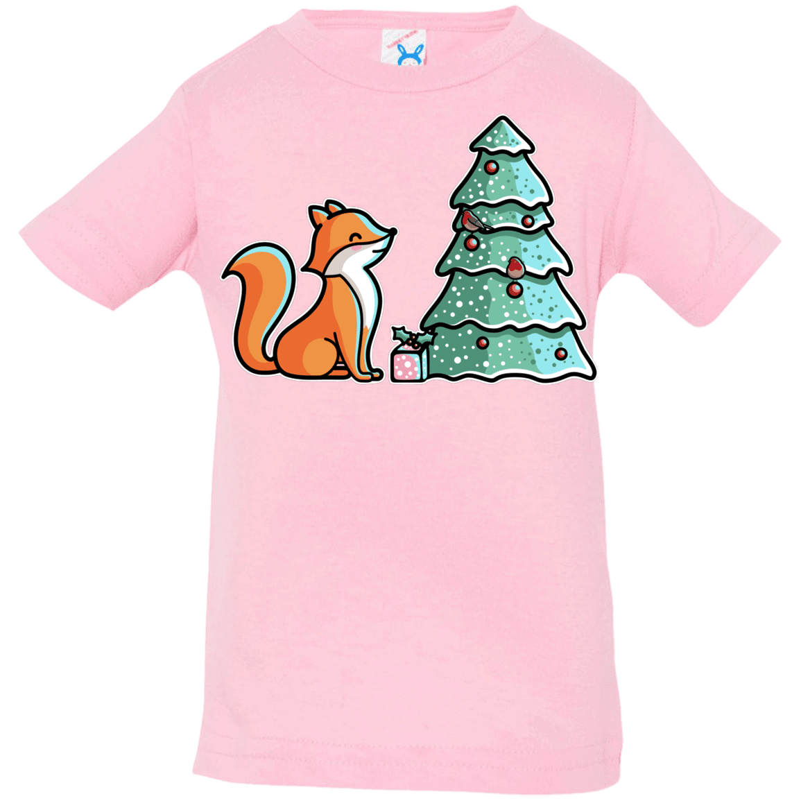 T-Shirts Pink / 6 Months Kawaii Cute Christmas Fox Infant Premium T-Shirt