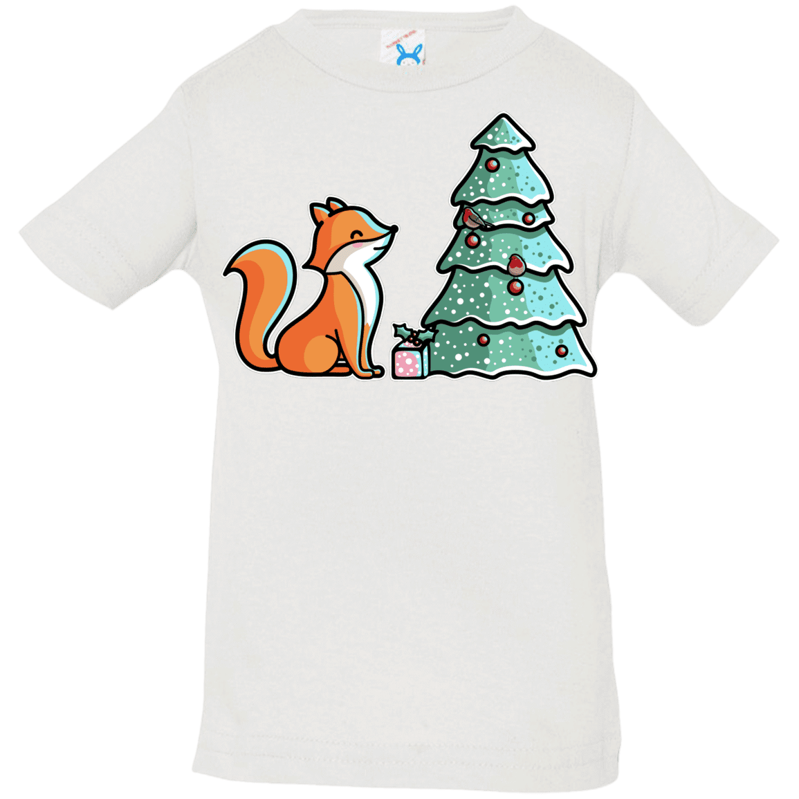 T-Shirts White / 6 Months Kawaii Cute Christmas Fox Infant Premium T-Shirt