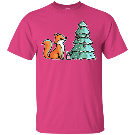 T-Shirts Heliconia / S Kawaii Cute Christmas Fox T-Shirt