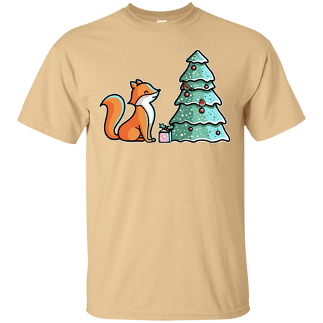 T-Shirts Vegas Gold / S Kawaii Cute Christmas Fox T-Shirt