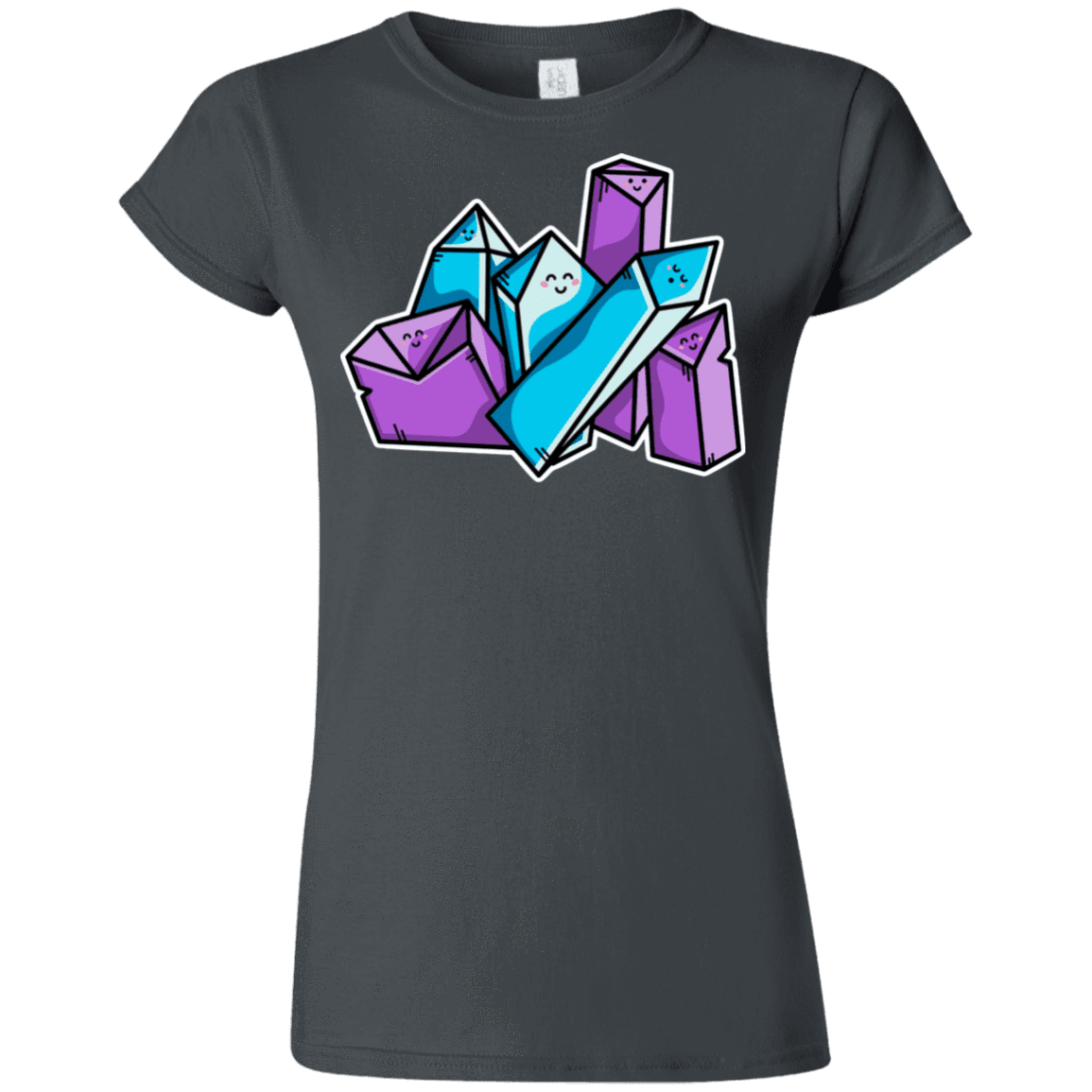 T-Shirts Charcoal / S Kawaii Cute Crystals Junior Slimmer-Fit T-Shirt