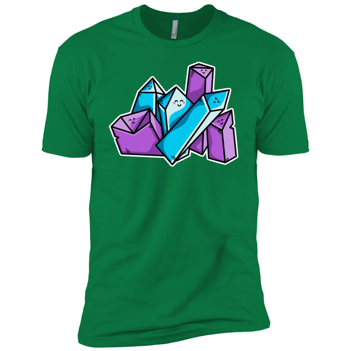 T-Shirts Kelly Green / X-Small Kawaii Cute Crystals Men's Premium T-Shirt