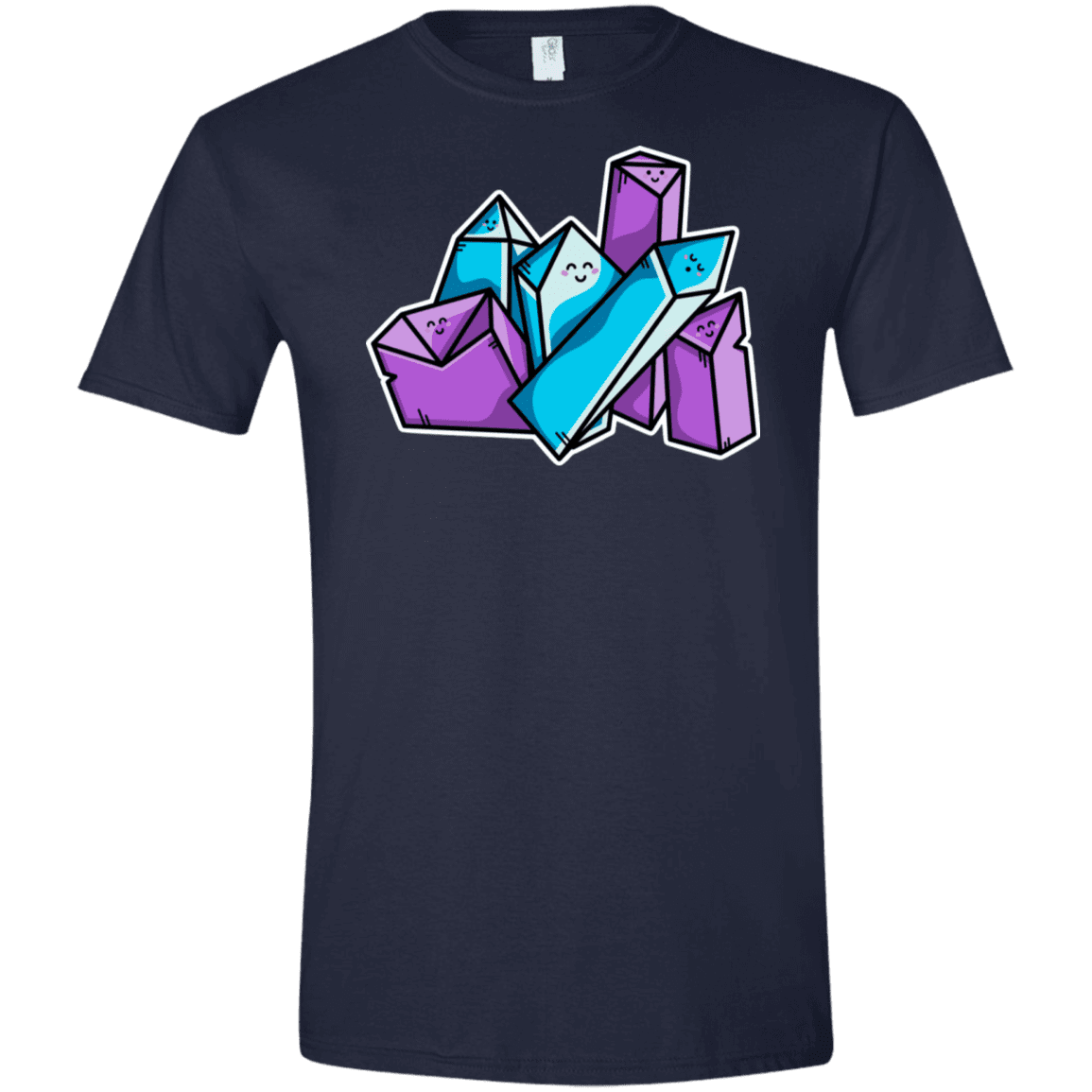 T-Shirts Navy / X-Small Kawaii Cute Crystals Men's Semi-Fitted Softstyle