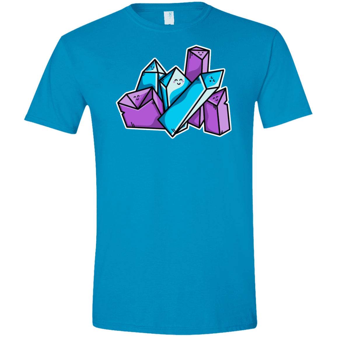 T-Shirts Sapphire / S Kawaii Cute Crystals Men's Semi-Fitted Softstyle