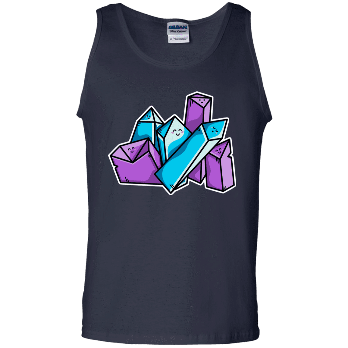 T-Shirts Navy / S Kawaii Cute Crystals Men's Tank Top