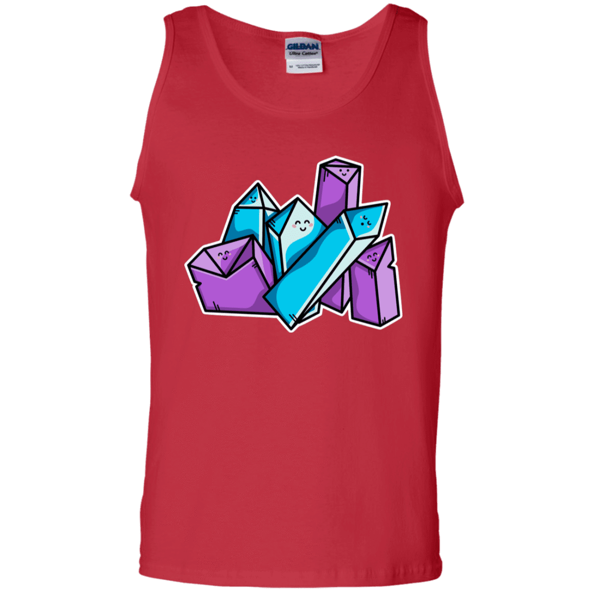 T-Shirts Red / S Kawaii Cute Crystals Men's Tank Top