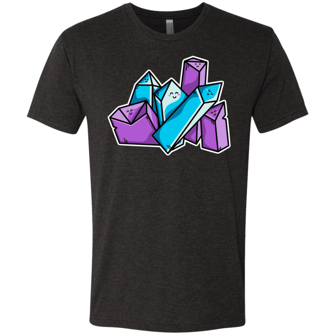 T-Shirts Vintage Black / S Kawaii Cute Crystals Men's Triblend T-Shirt