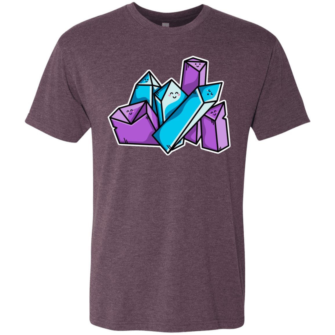 T-Shirts Vintage Purple / S Kawaii Cute Crystals Men's Triblend T-Shirt