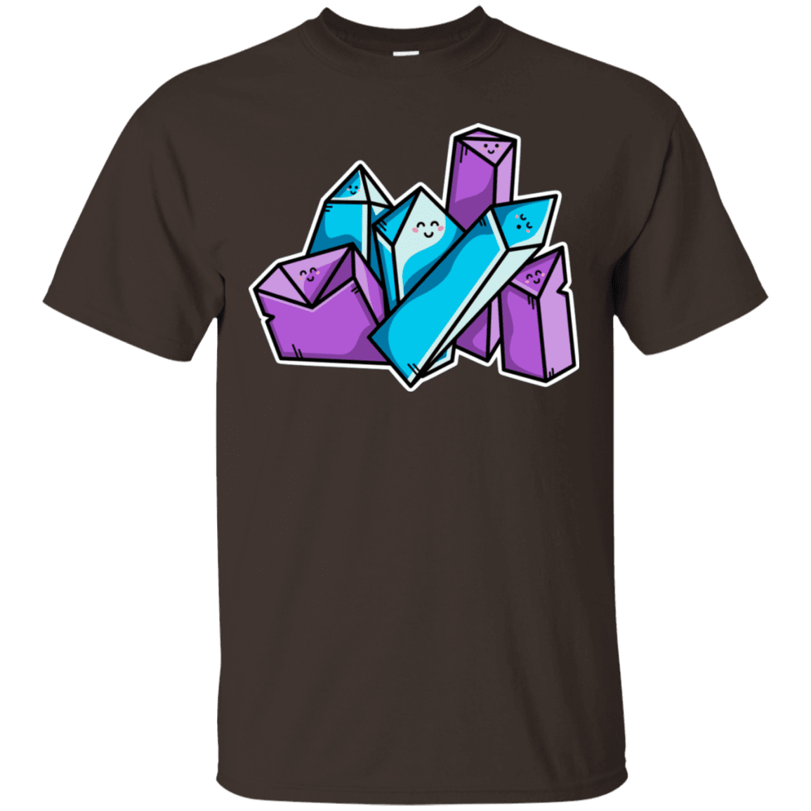 T-Shirts Dark Chocolate / S Kawaii Cute Crystals T-Shirt