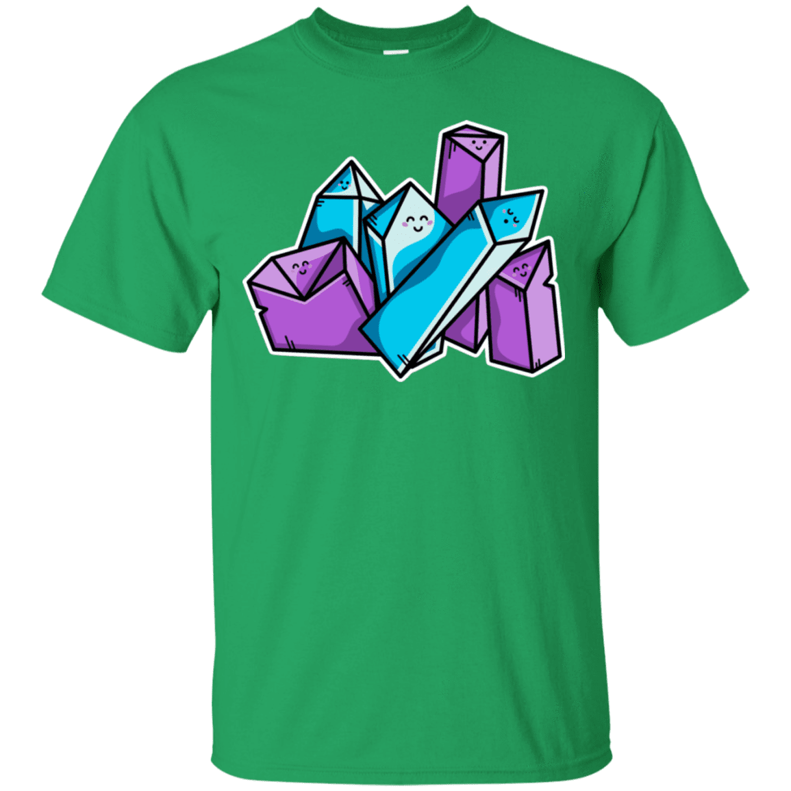 T-Shirts Irish Green / S Kawaii Cute Crystals T-Shirt