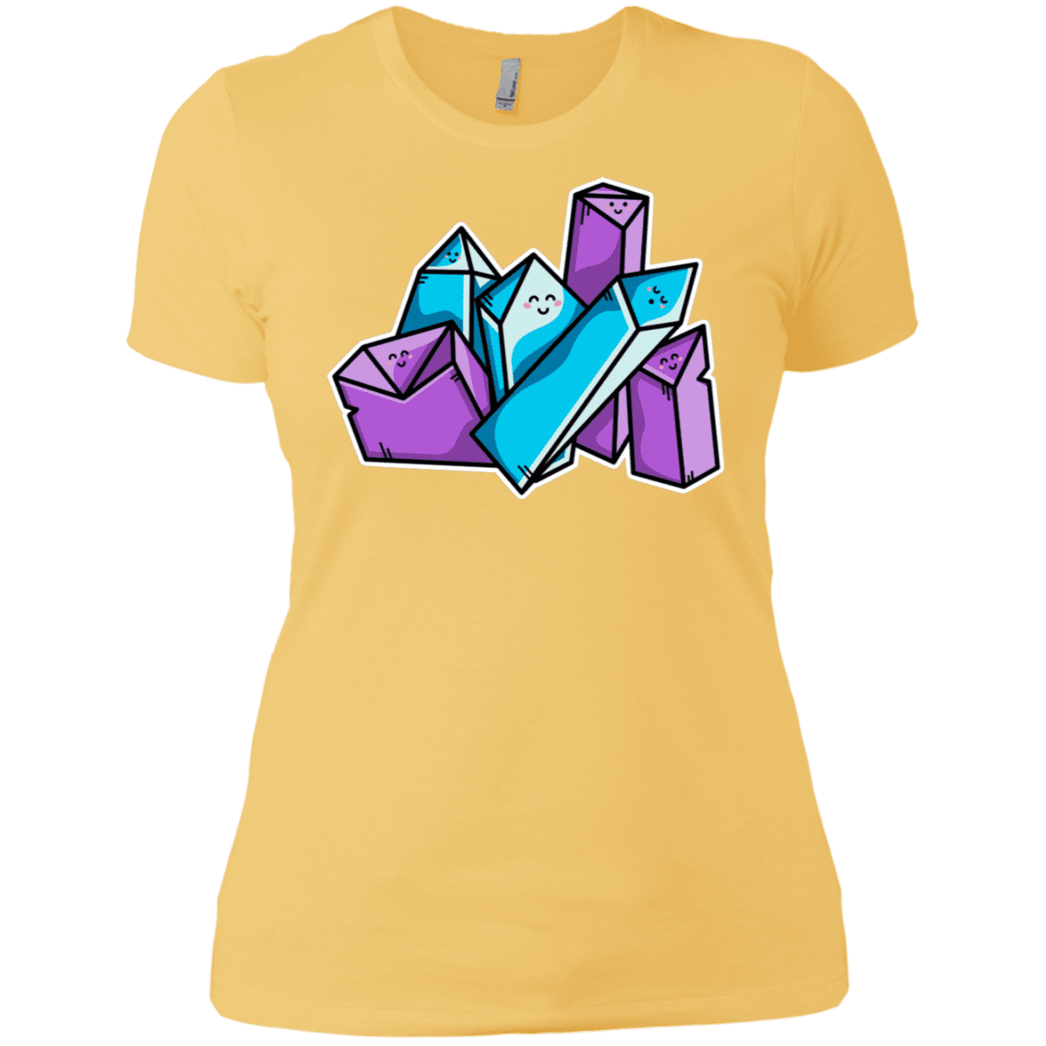 T-Shirts Banana Cream/ / X-Small Kawaii Cute Crystals Women's Premium T-Shirt