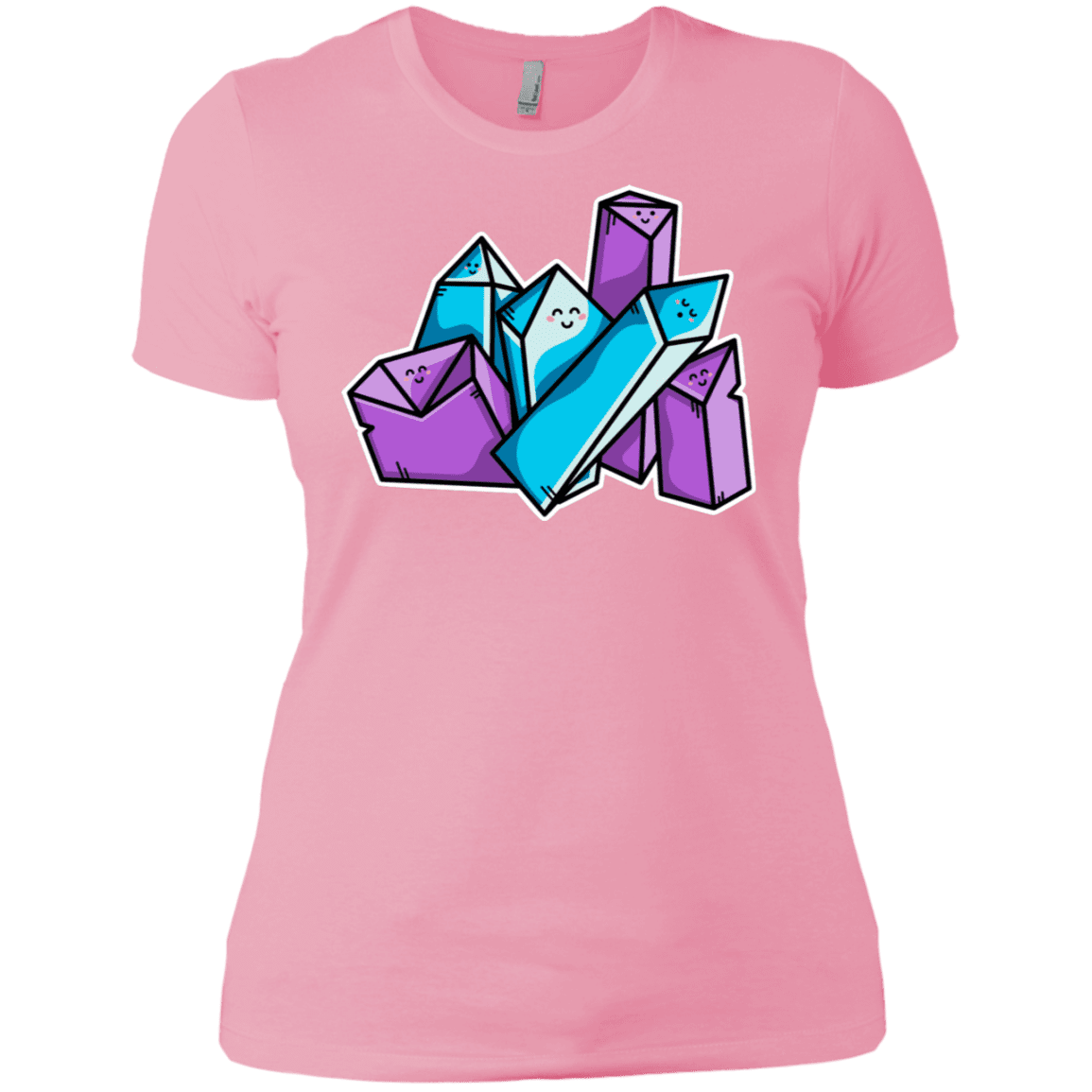 T-Shirts Light Pink / X-Small Kawaii Cute Crystals Women's Premium T-Shirt
