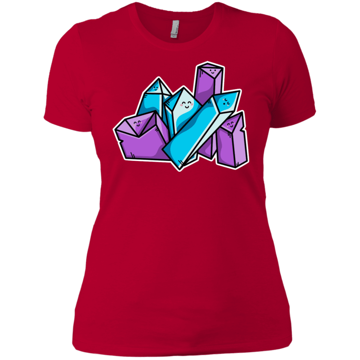 T-Shirts Red / X-Small Kawaii Cute Crystals Women's Premium T-Shirt