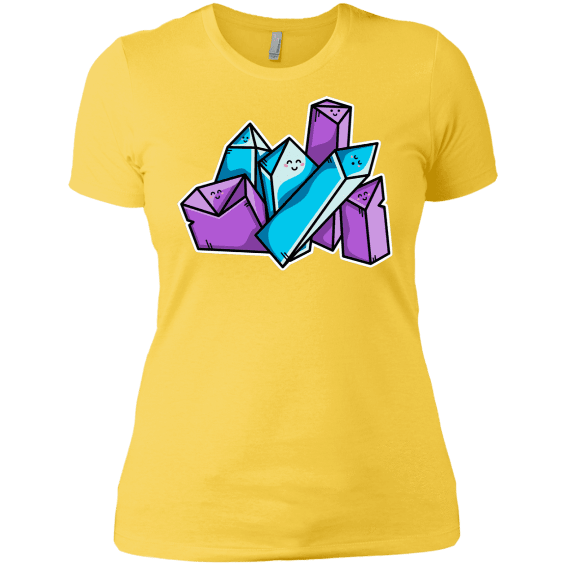 T-Shirts Vibrant Yellow / X-Small Kawaii Cute Crystals Women's Premium T-Shirt