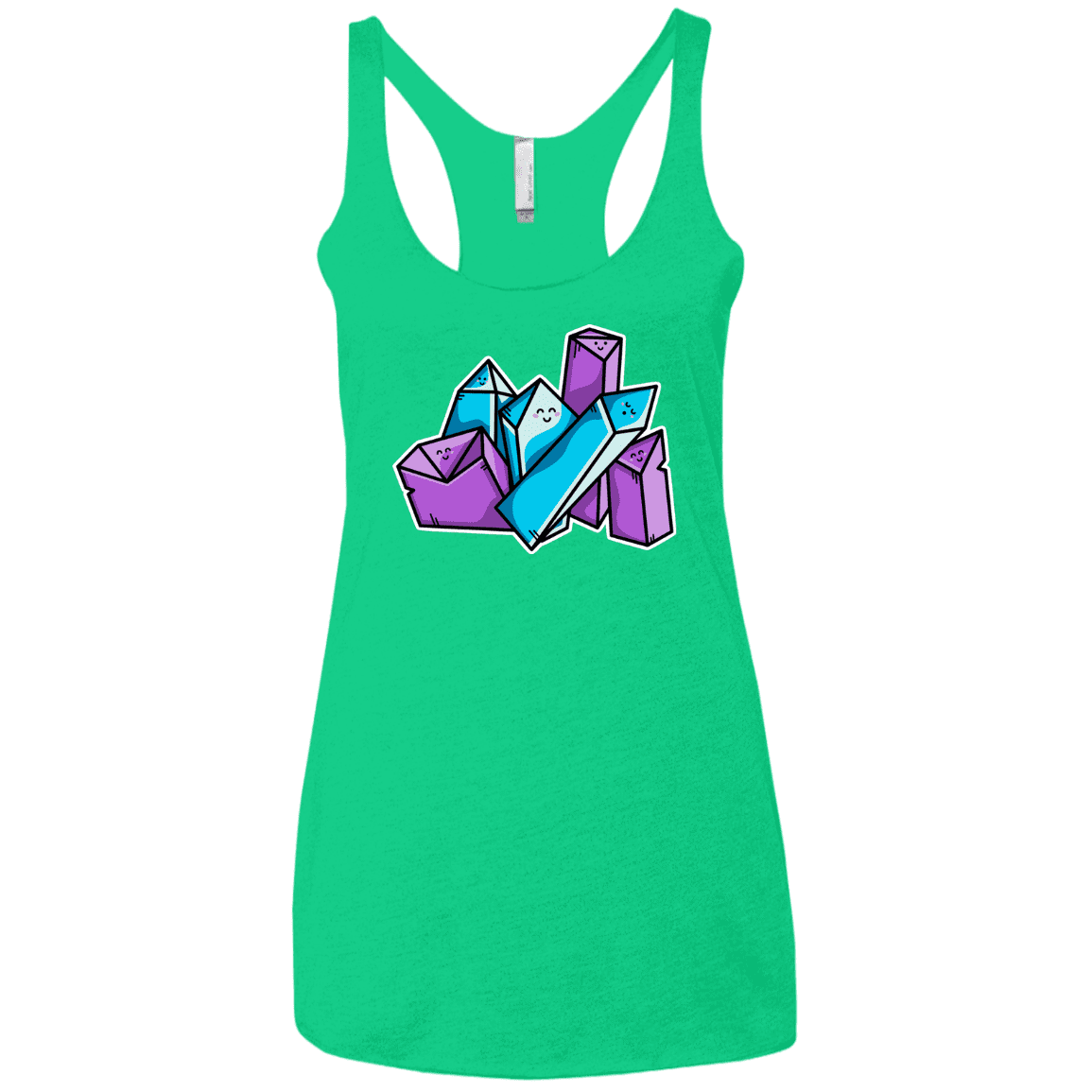 T-Shirts Envy / X-Small Kawaii Cute Crystals Women's Triblend Racerback Tank