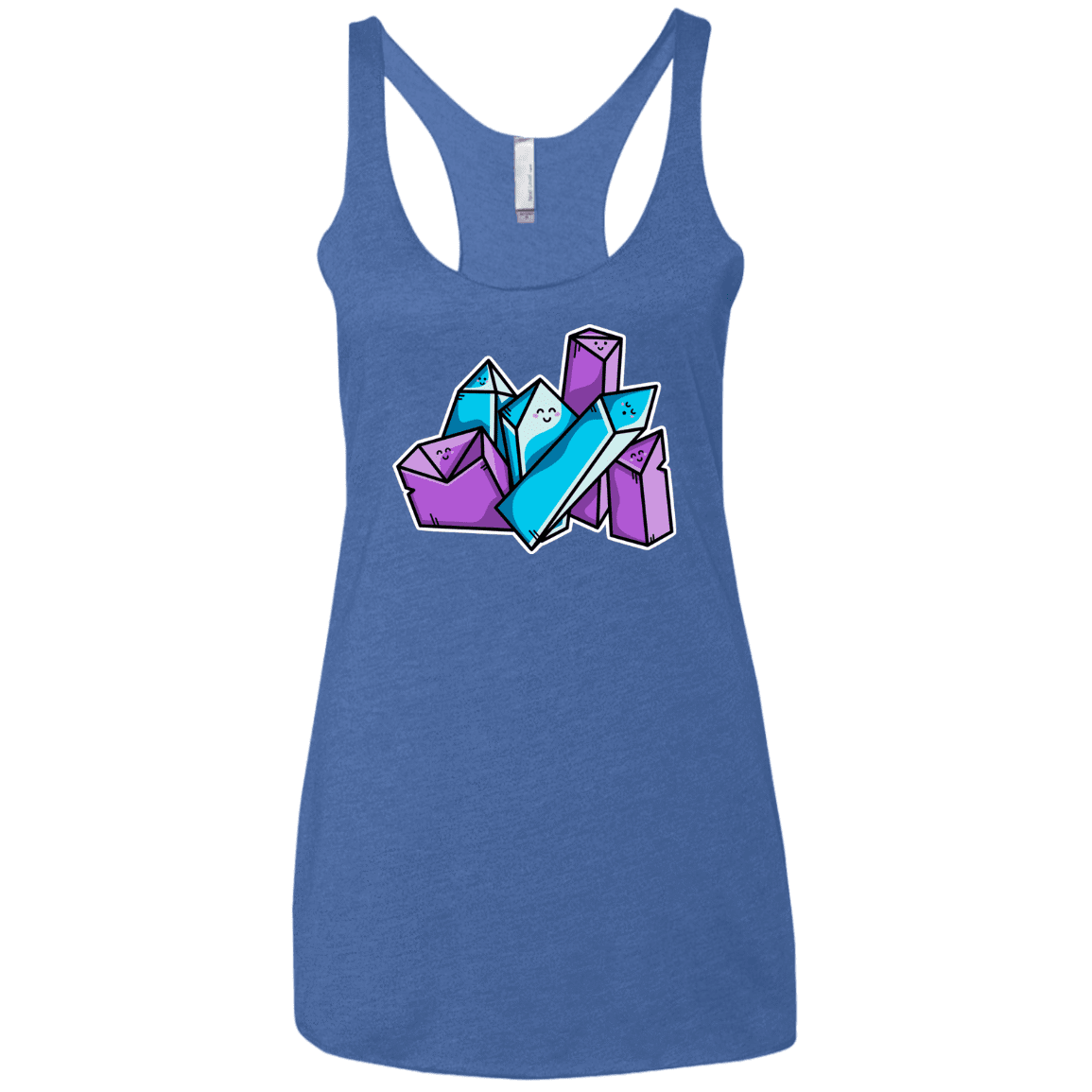 T-Shirts Vintage Royal / X-Small Kawaii Cute Crystals Women's Triblend Racerback Tank